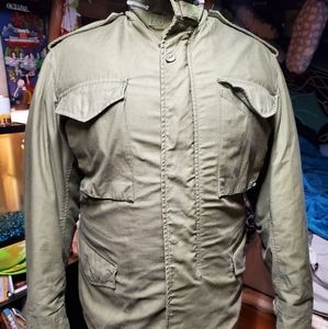 VTG US Army M-65 Green Military Jacket size Medium